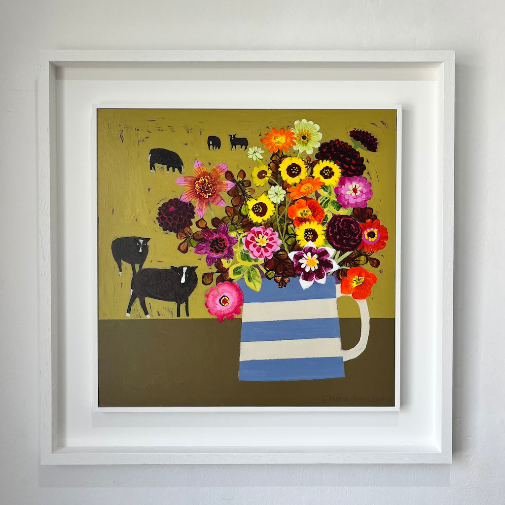 Sheep with White Noses and my Summer Flowers