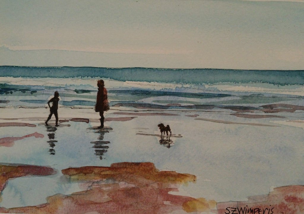 A Walk at Low Tide - Sarah Wimperis - Beside The Wave