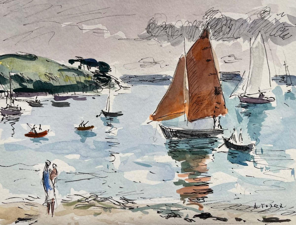 Watching the boats at St Mawes