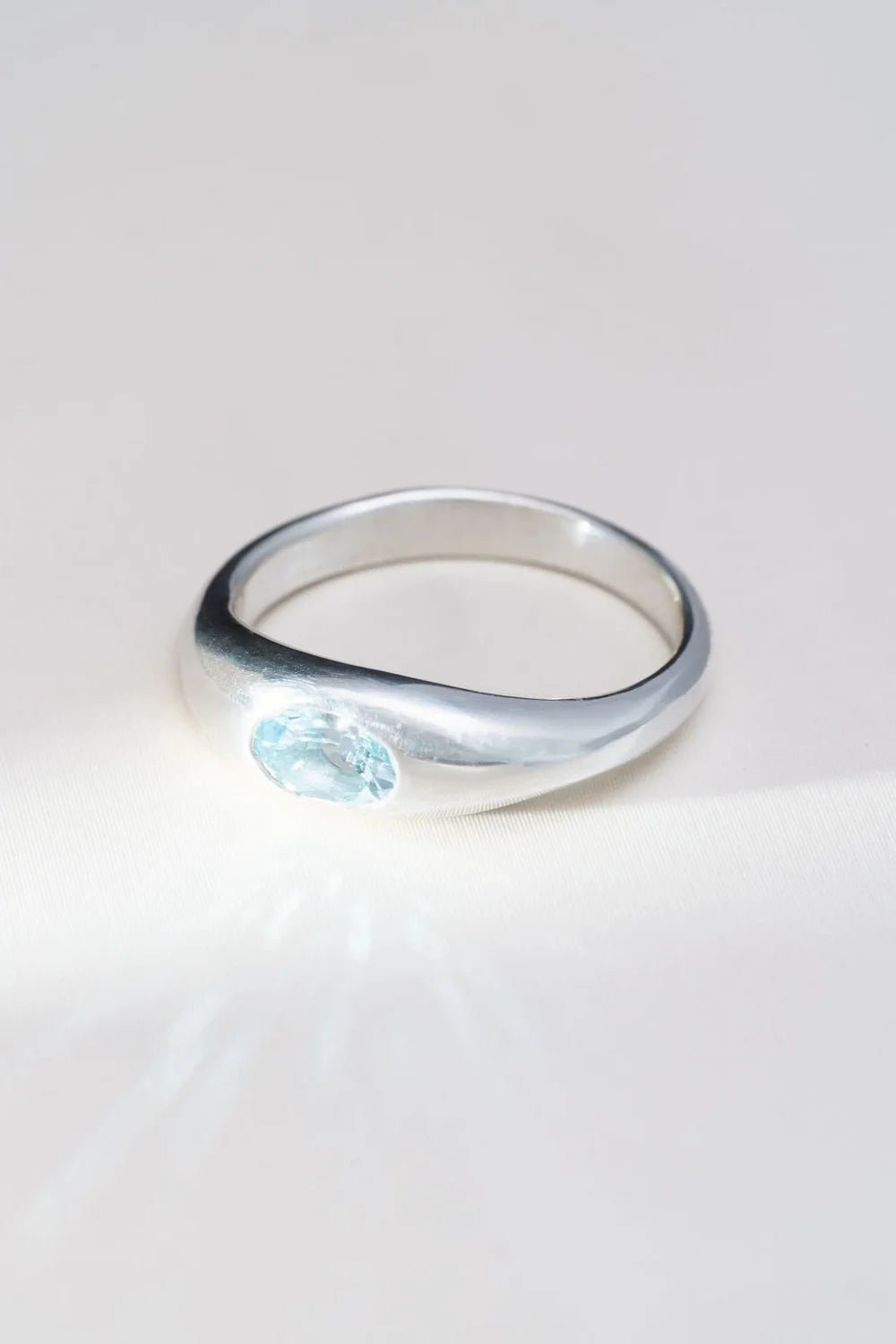 Aquamarine Dew Drop Ring - Naomi Lewis - Beside The Wave