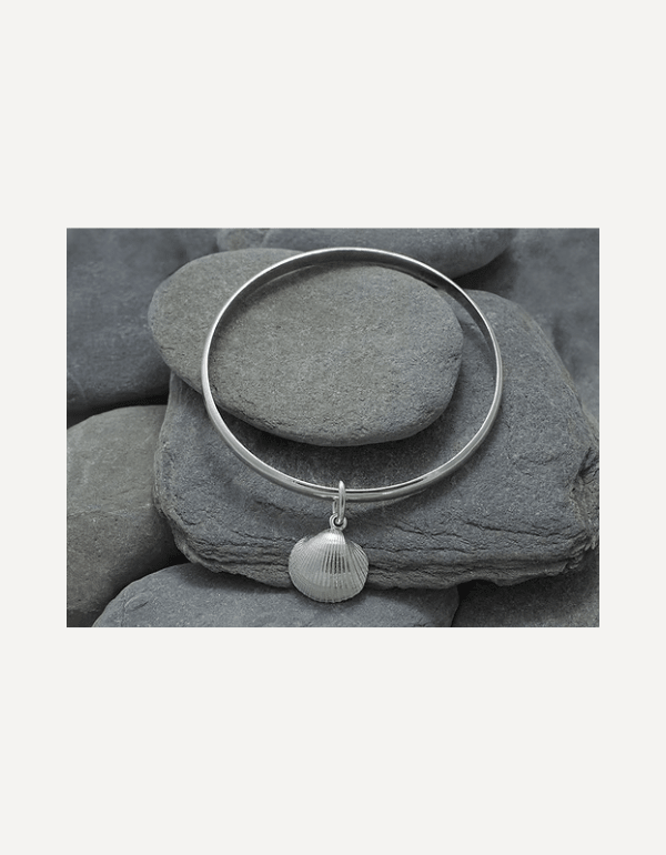 Bangle with Cockle charm - Emily Nott - Bower - Beside The Wave