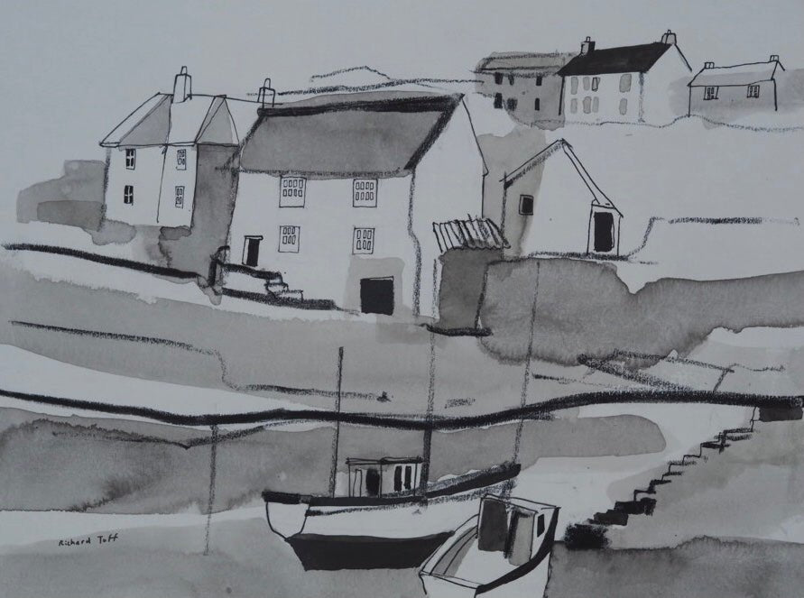 Boats Alongside the Ship Inn-Richard Tuff-Beside The Wave