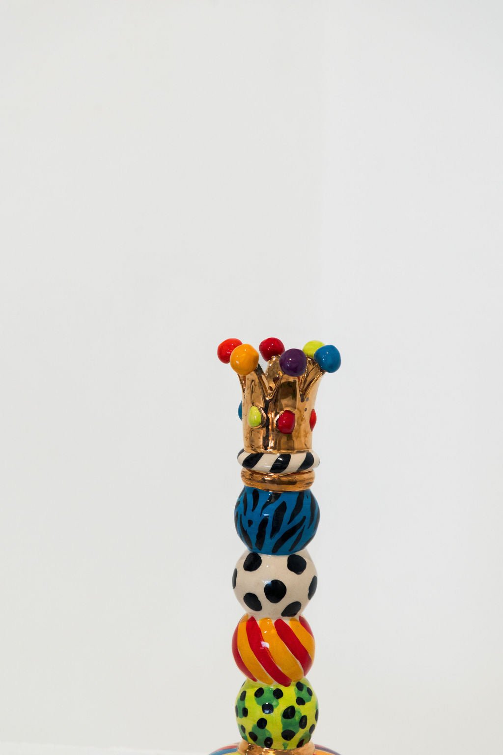 Candlestick of Beads with Crown Top - Mary - Rose Young - Beside The Wave