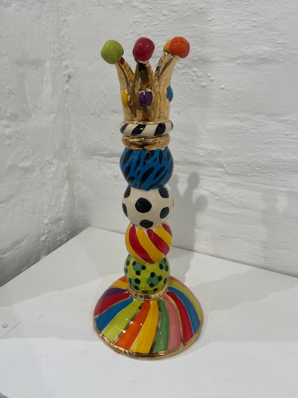 Candlestick of Beads with Crown Top - Mary - Rose Young - Beside The Wave