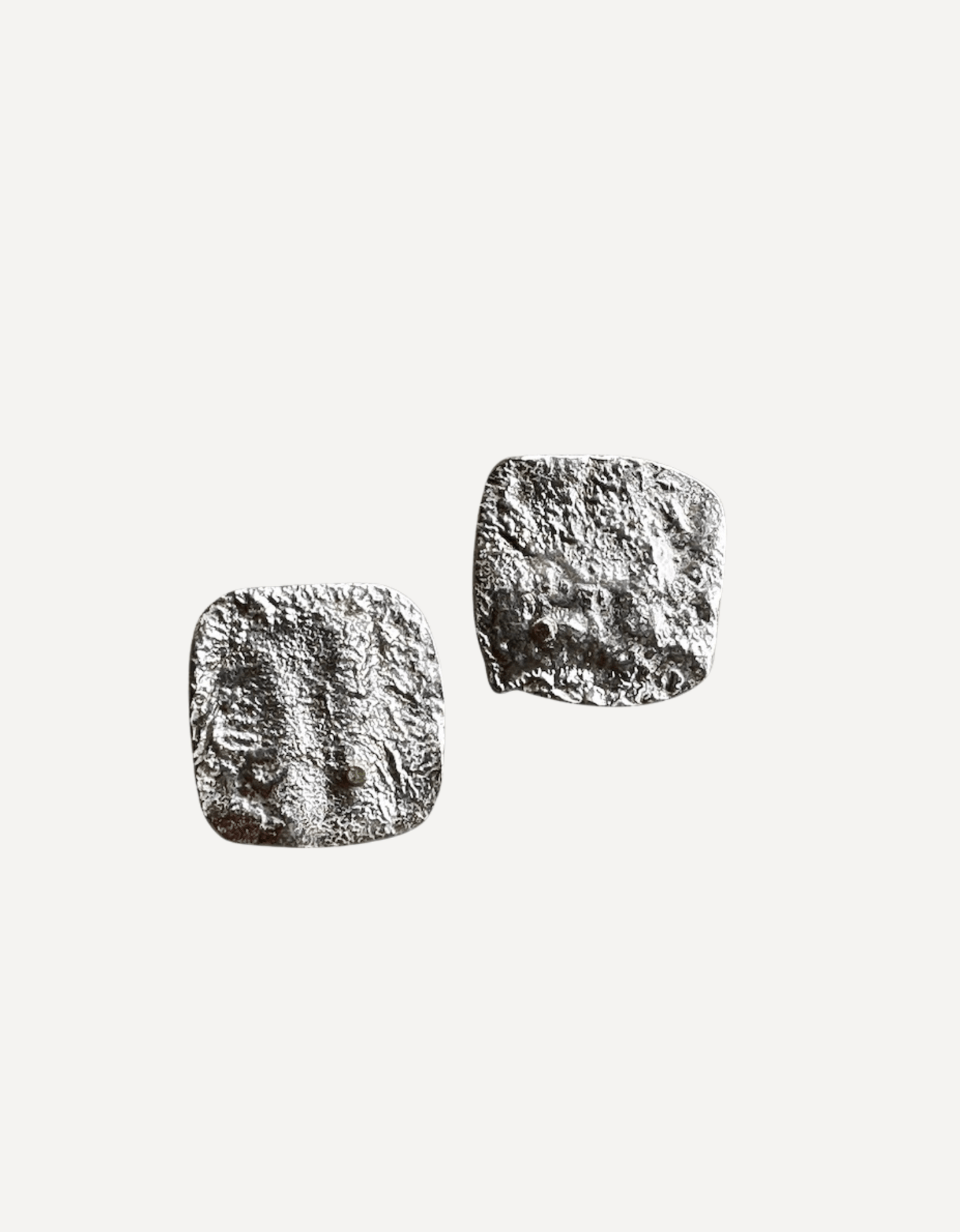 Chunky Silver Square Studs with Gold Dot - Lucy Spink - Beside The Wave