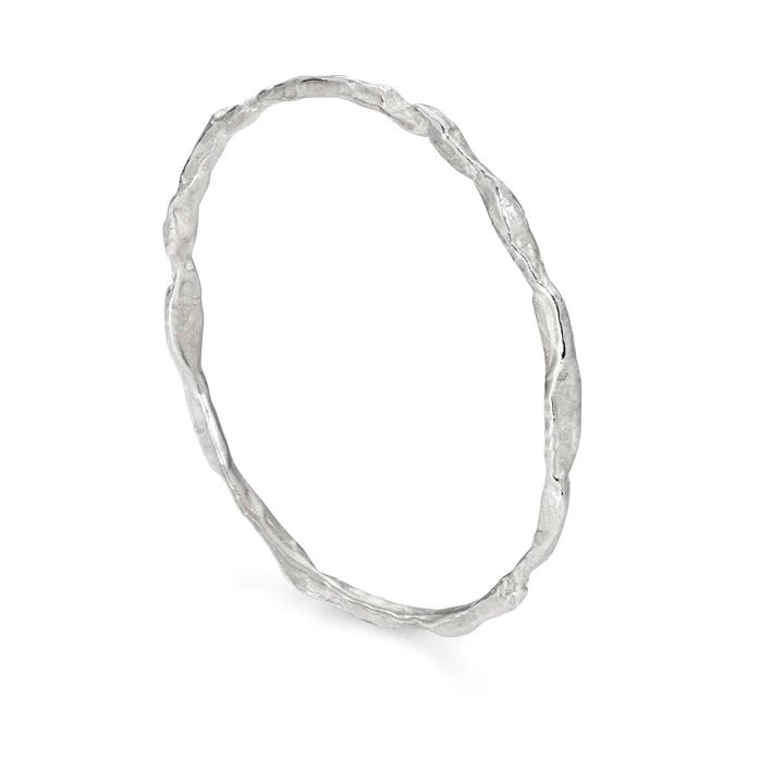Craggy Silver Bangle - Emily Nixon - Beside The Wave