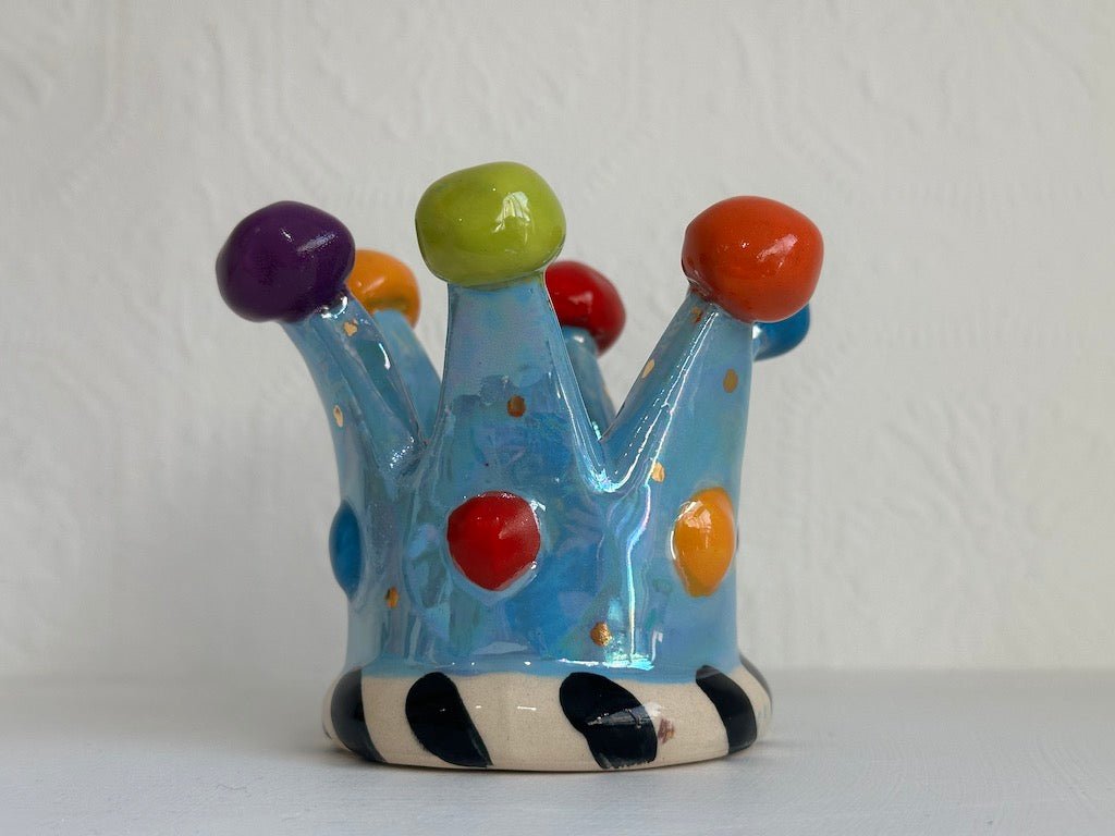 Crown Candleholder, Blue - Mary - Rose Young - Beside The Wave