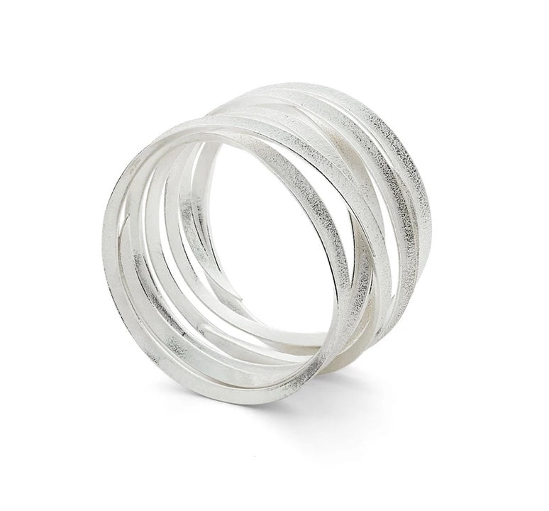 Curl Bangle 6X Silver - Stephanie Johnson - Beside The Wave