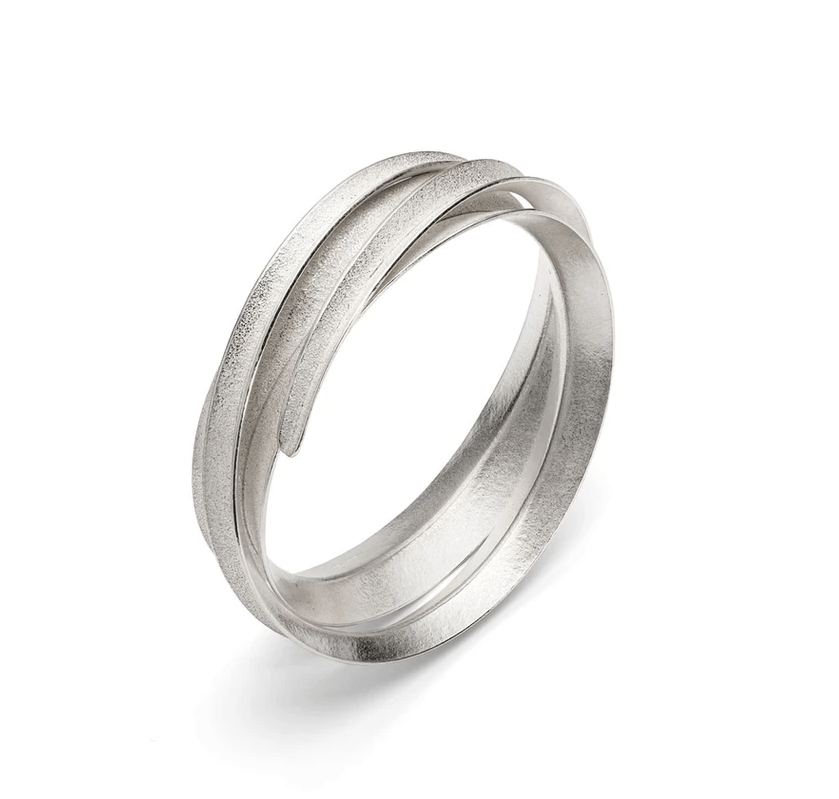 Curl Bangle Double Original Silver - Stephanie Johnson - Beside The Wave