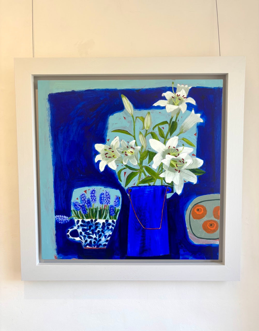 White Lillies, Grape Hyathinth & Clementines