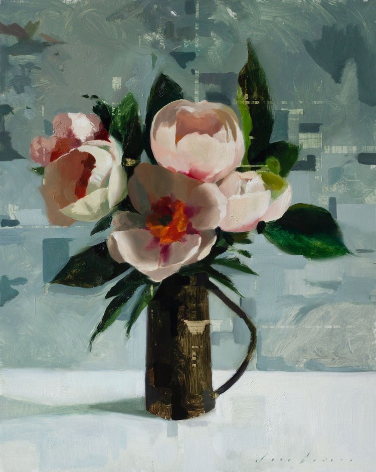 Five Peonies in a Jug - Jon Doran - Beside The Wave