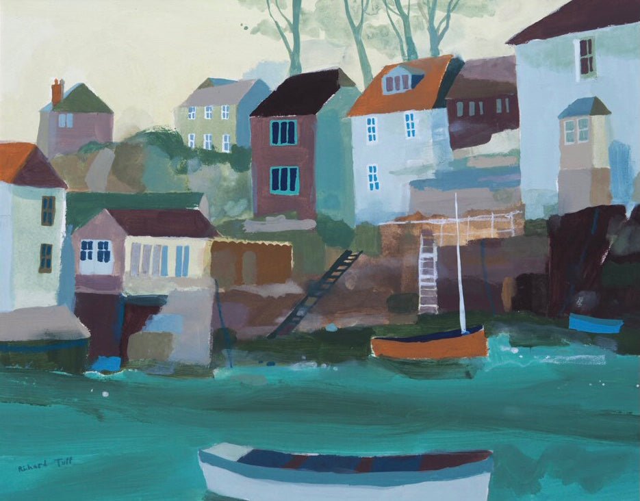 Fowey Harbourfront, Limited Edition Print - Richard Tuff - Beside The Wave