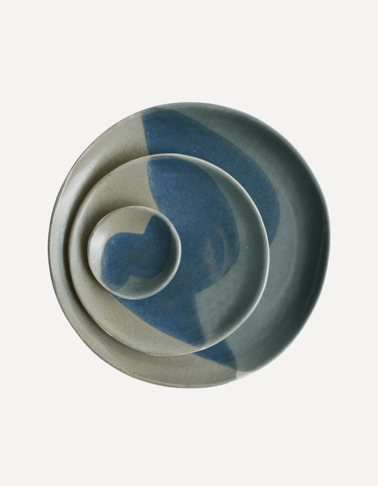 Glacier Plates Set, Blue Green - Lucia Fraser - Beside The Wave