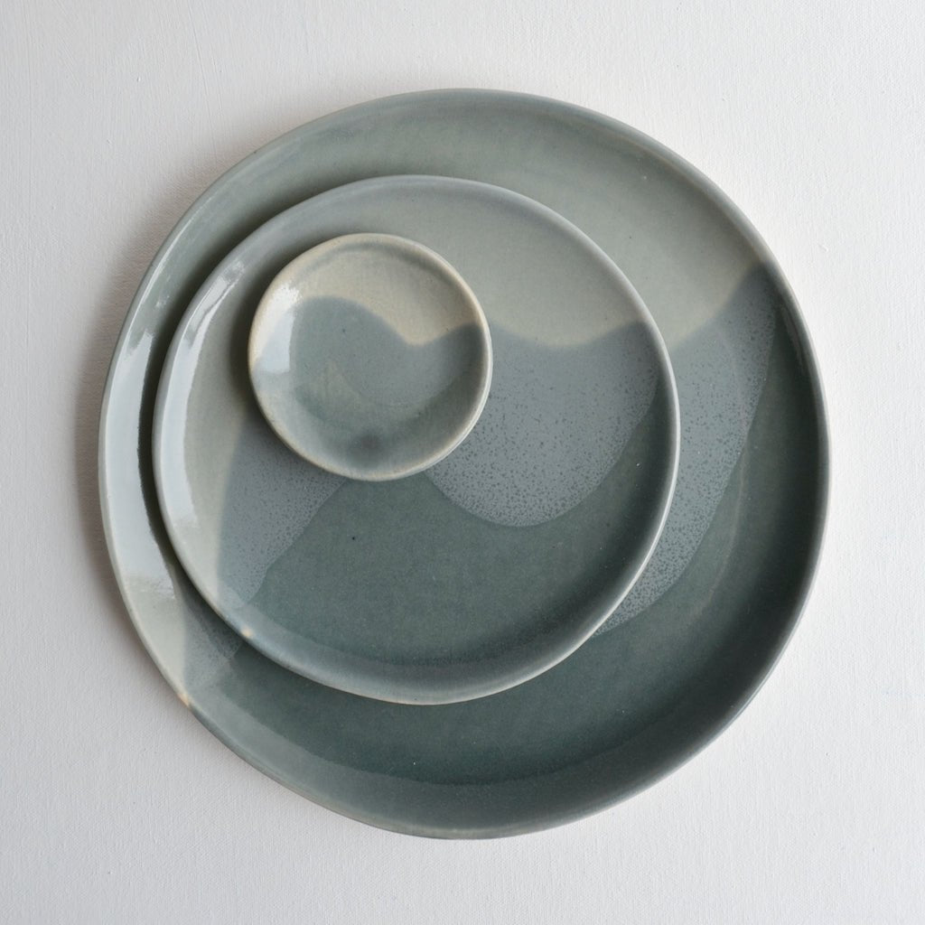 Glacier Plates Set, Sea Green - Lucia Fraser - Beside The Wave