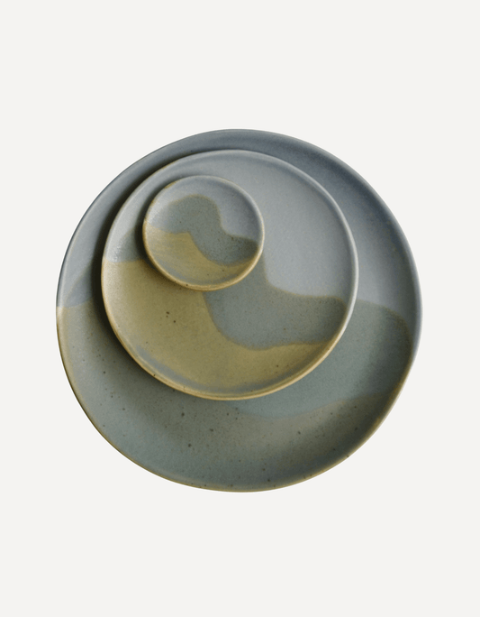 Glacier Plates Set, Yellow Green - Lucia Fraser - Beside The Wave