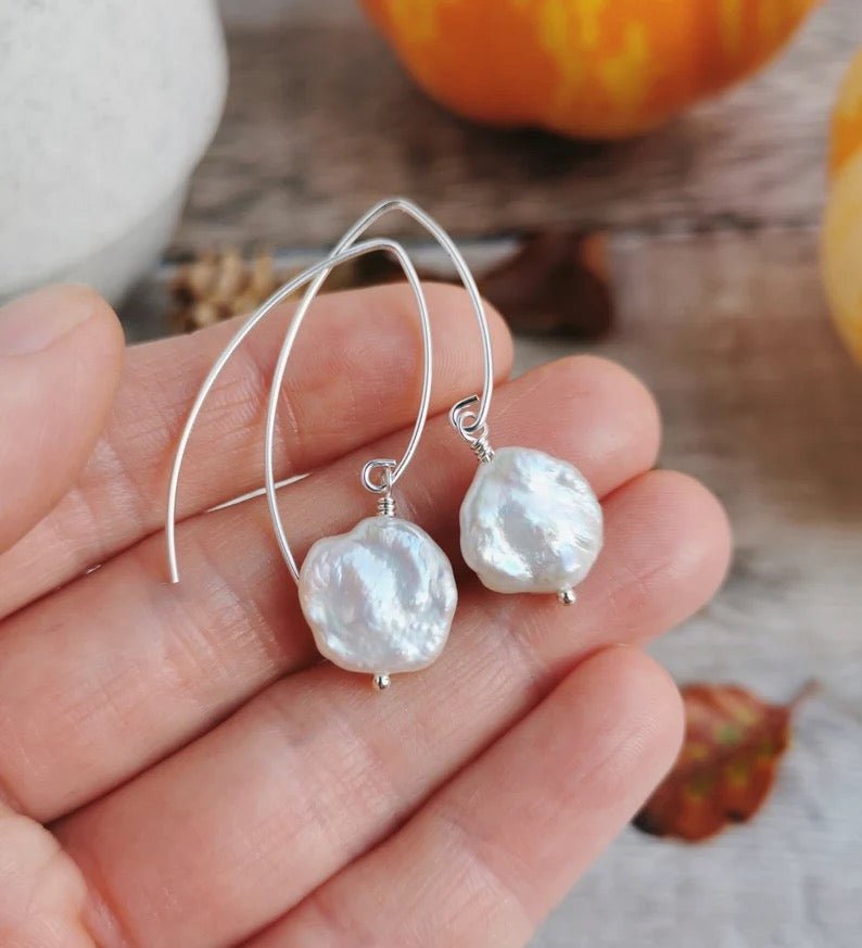 Ivory Keishi Pearl (Small) Earrings - Cat Birch - Beside The Wave