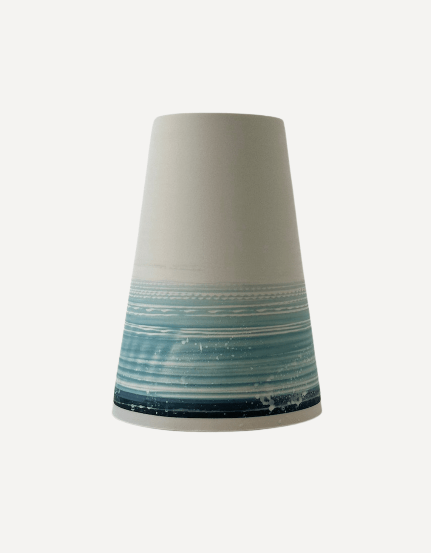 Large Porcelain Conical Vase (Summer Shore) - Steve Smith - Beside The Wave