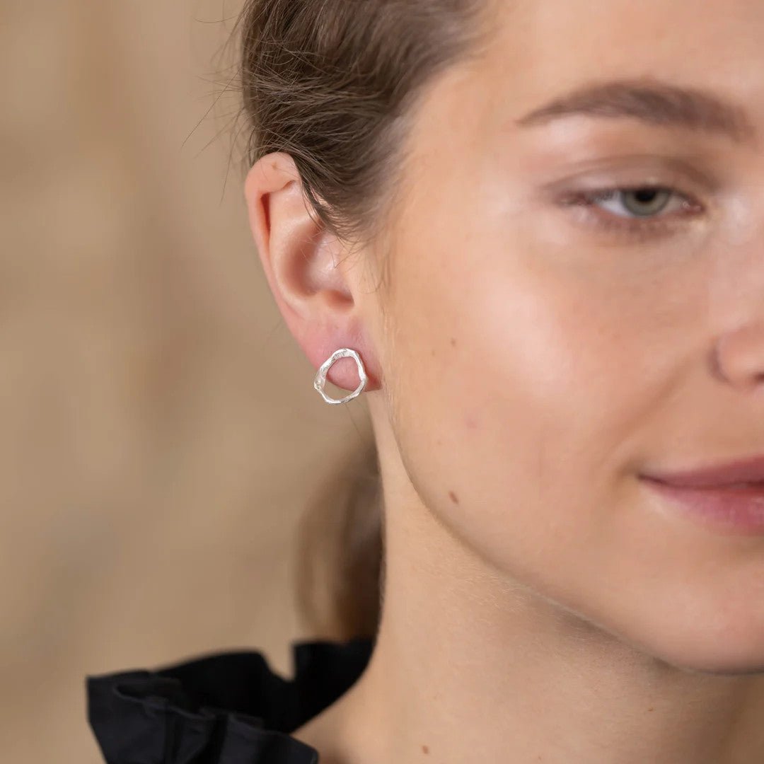 Pebble circle studs - Emily Nixon - Beside The Wave