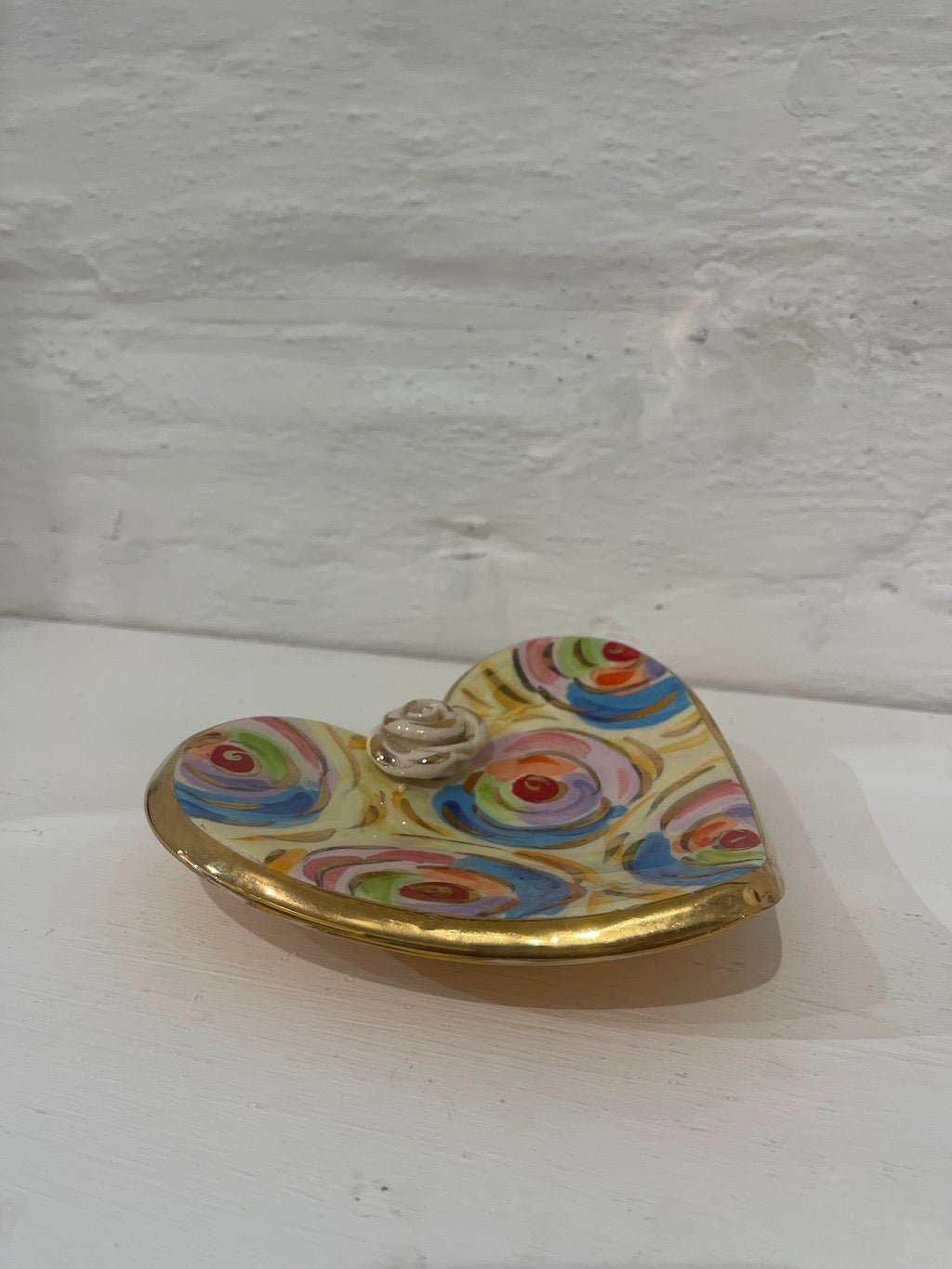 Rose Studded Heart Soap Dish - Mary - Rose Young - Beside The Wave