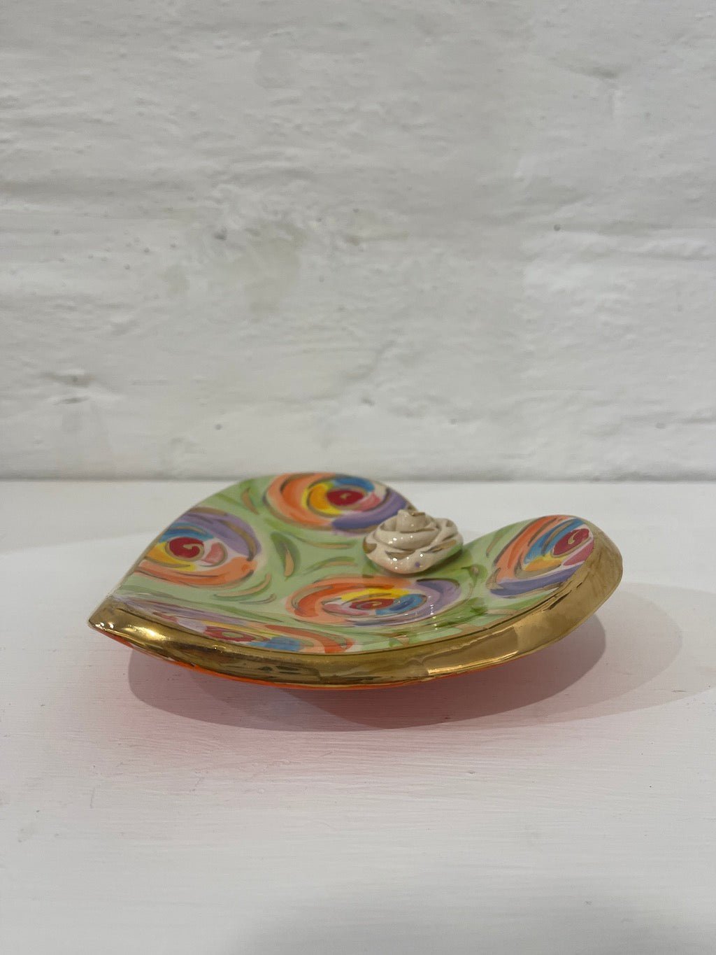 Rose Studded Heart Soap Dish - Mary - Rose Young - Beside The Wave