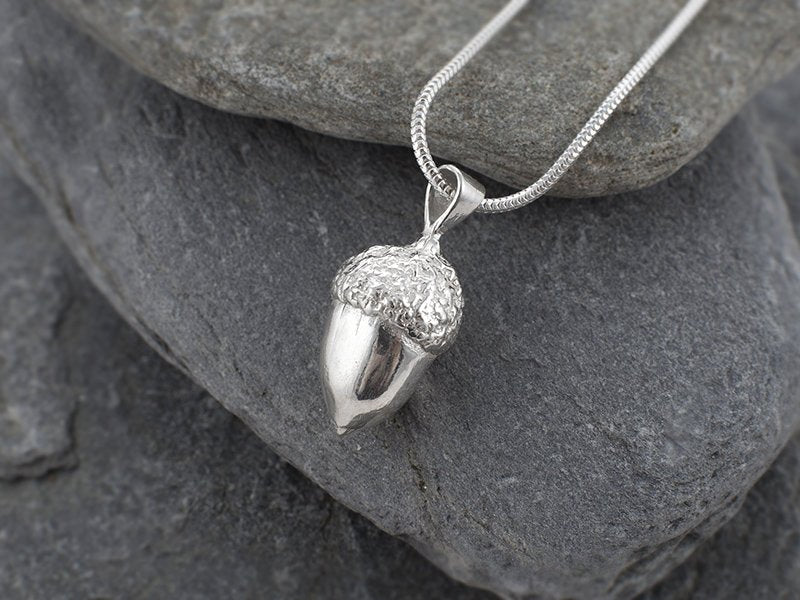 Silver Savernake Acorn Pendant - Emily Nott - Bower - Beside The Wave