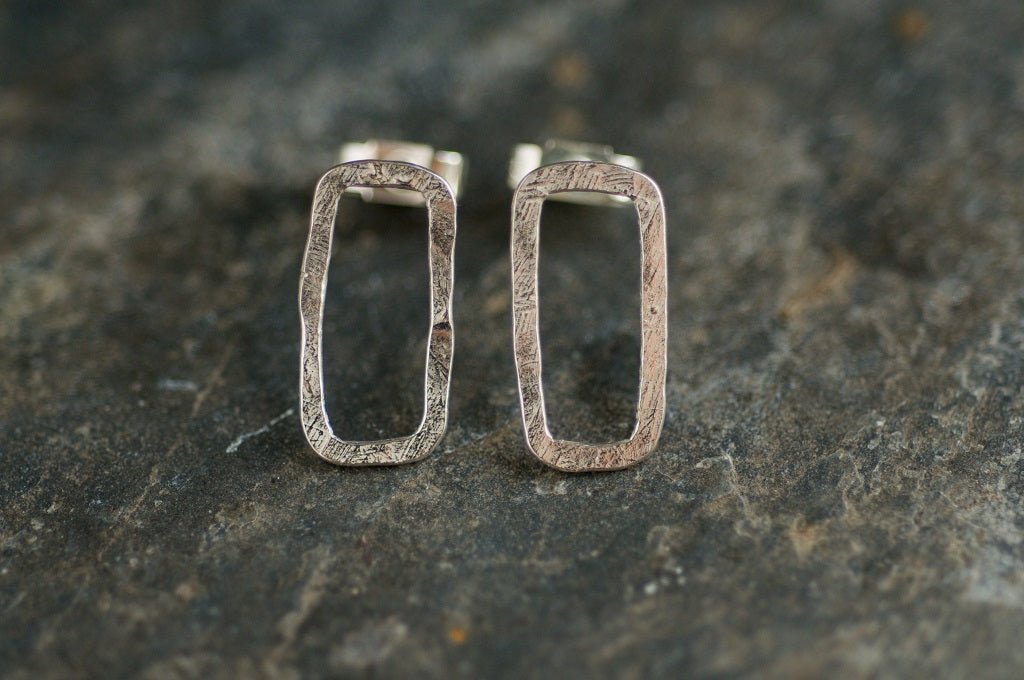 Small Open Rectangle Earrings - My Store - Beside The Wave