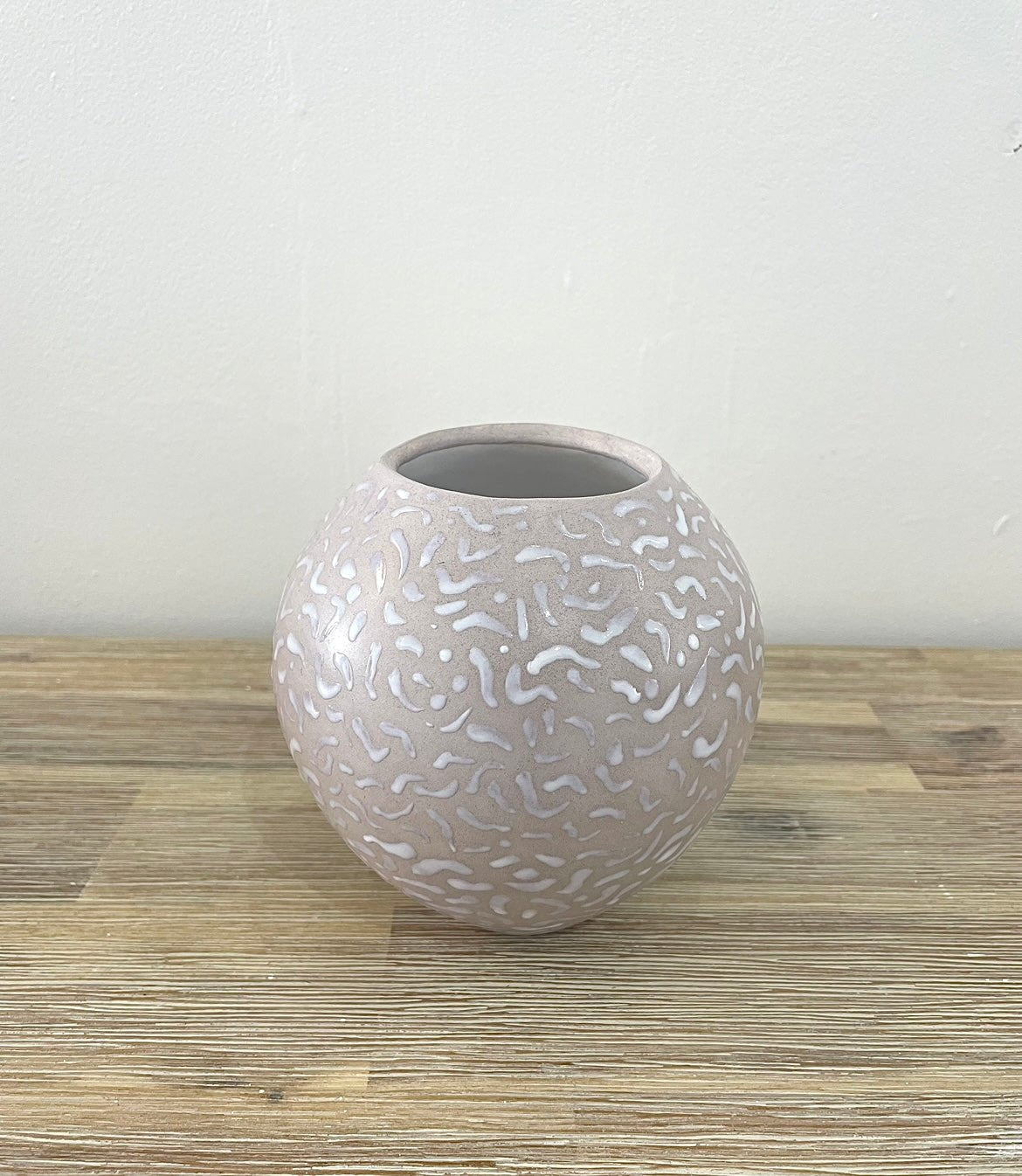 Small Pink Painted Glaze Pot - Annie Hellyer - Beside The Wave