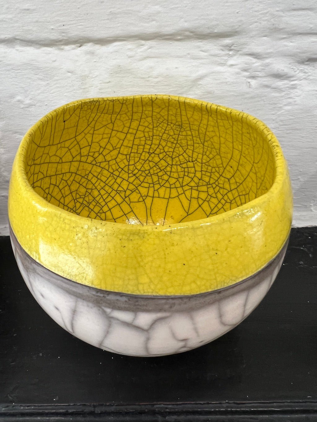 Small Round Sea and Cliffs in Yellow - Catherine Lucktaylor - Beside The Wave