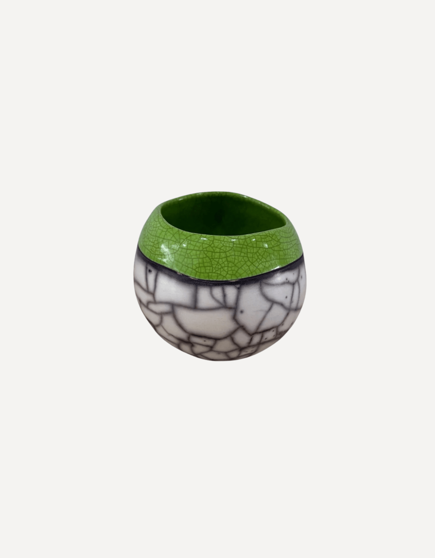 Small Round Sea and Cliffs Pot (Green) - Catherine Lucktaylor - Beside The Wave