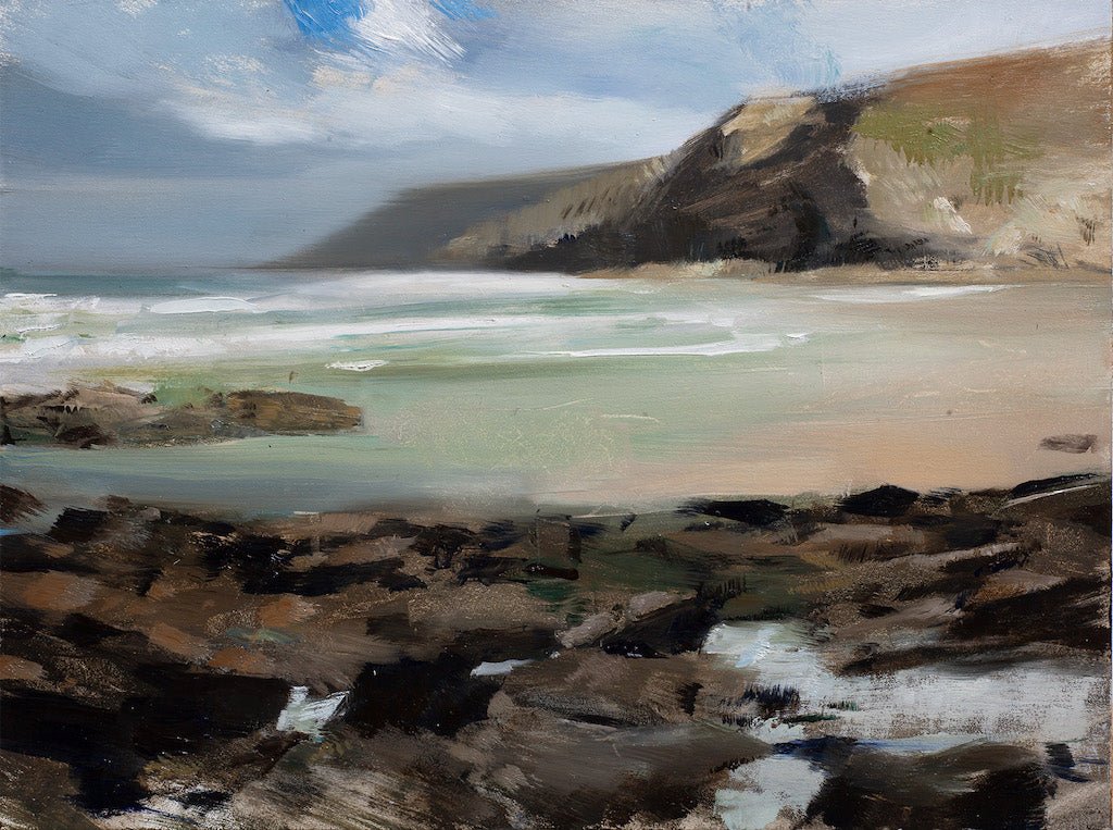 Strong Winds at Porthtowan Study - Jon Doran - Beside The Wave