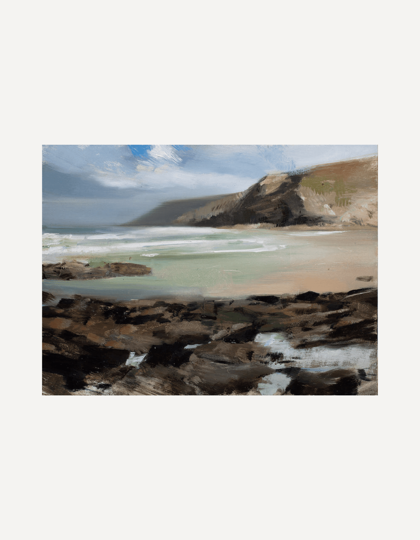Strong Winds at Porthtowan Study - Jon Doran - Beside The Wave