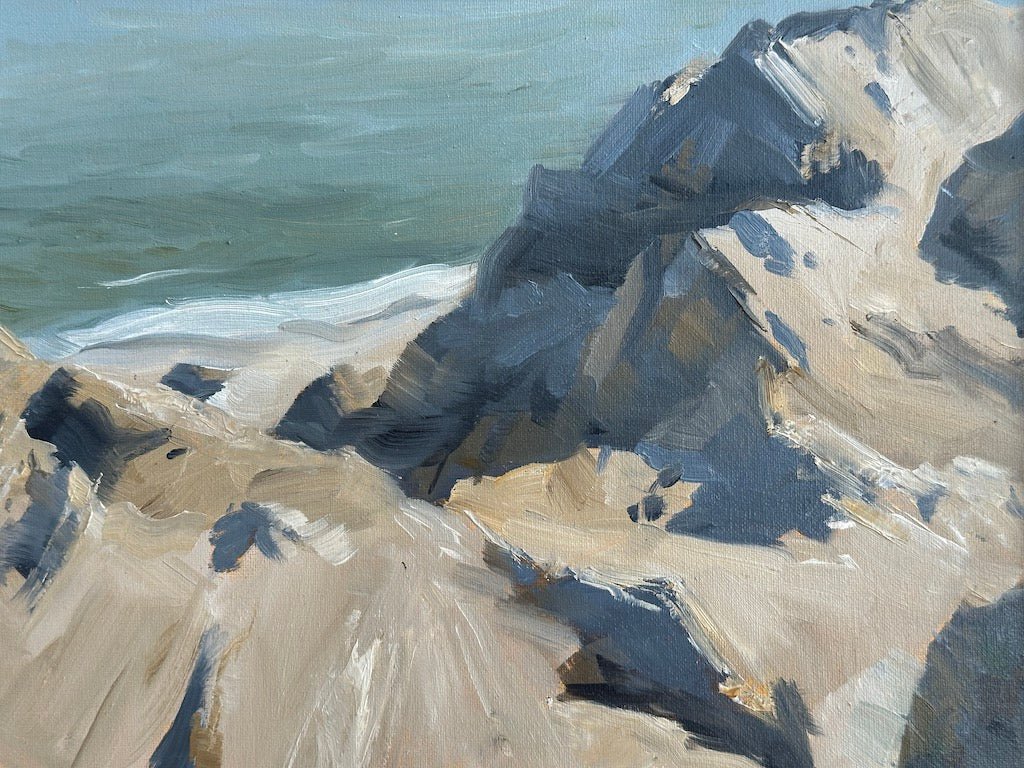 Sunlit Rocks in the Bay - Oliver Makeham - Beside The Wave