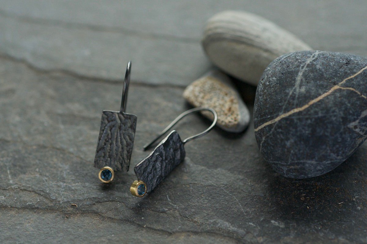 Textured Monolith Drop Earrings - My Store - Beside The Wave