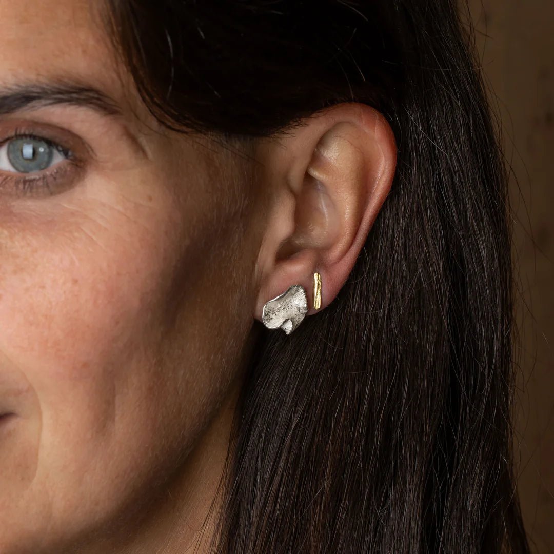 Wave Studs Silver - Emily Nixon - Beside The Wave