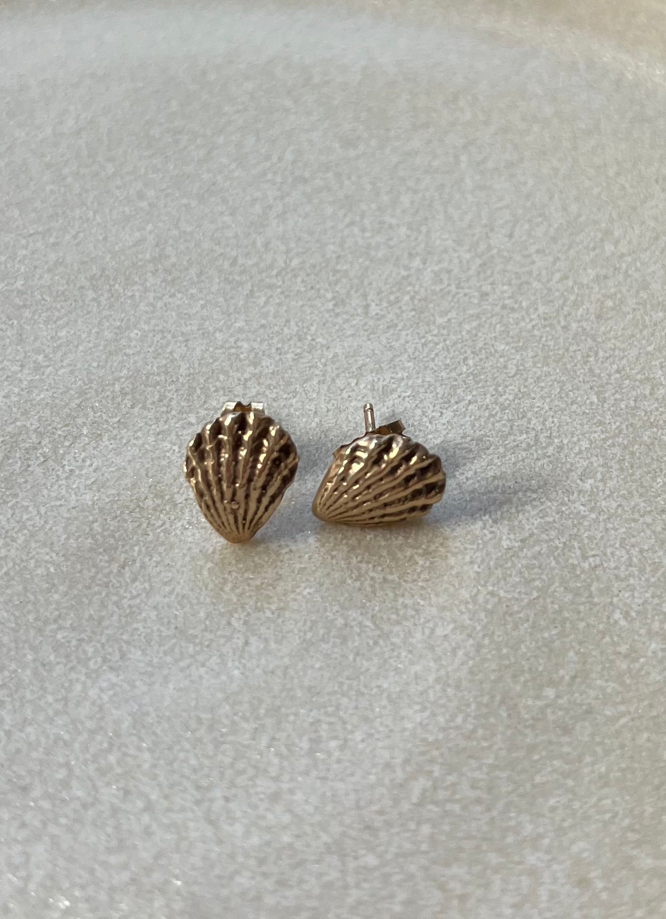 9ct Shell Stud Earrings - Naomi Lewis - Beside The Wave