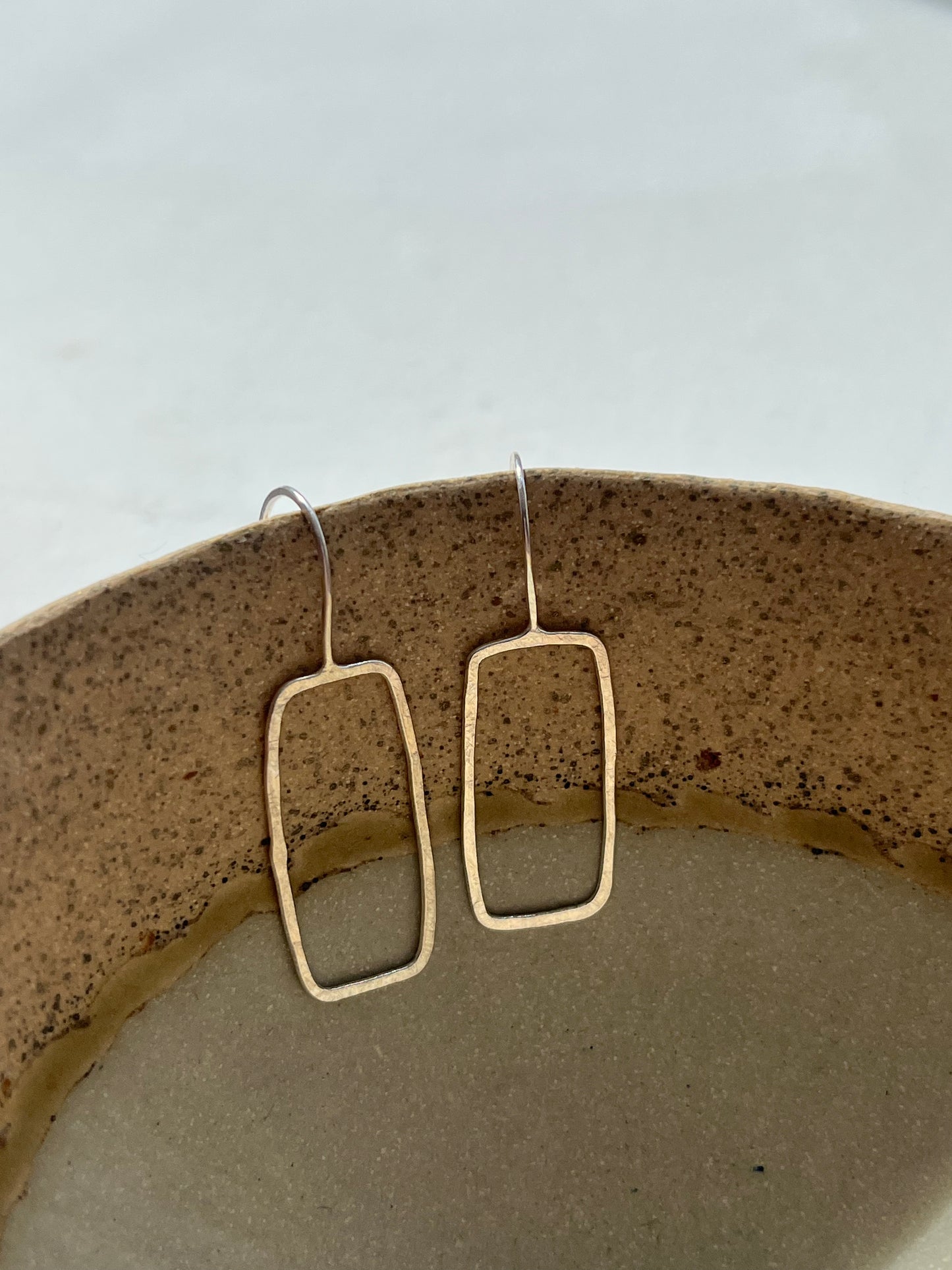 Monolith open rectangle earring