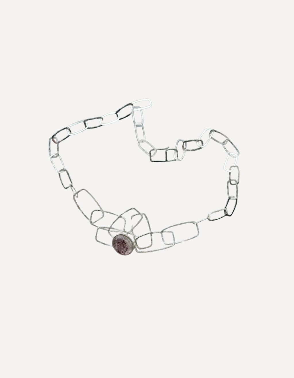 Necklace with Disco Quartz Oval