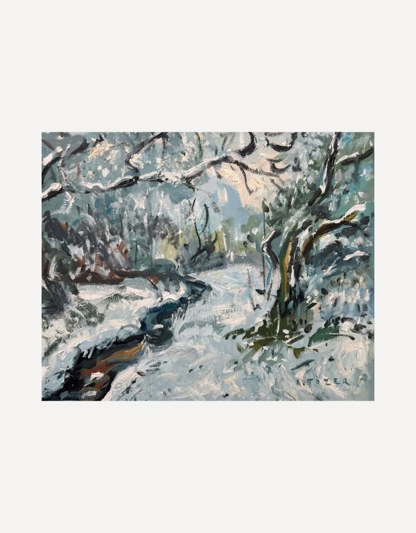 A Cornish Woodland Under Snow - Andrew Tozer - Beside The Wave
