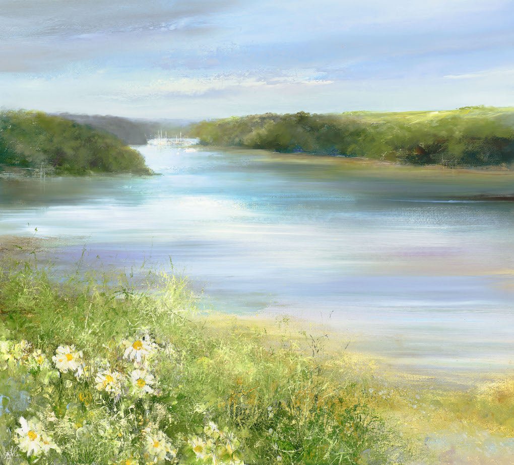 A Quiet Day, Mylor Creek - Amanda Hoskin - Beside The Wave
