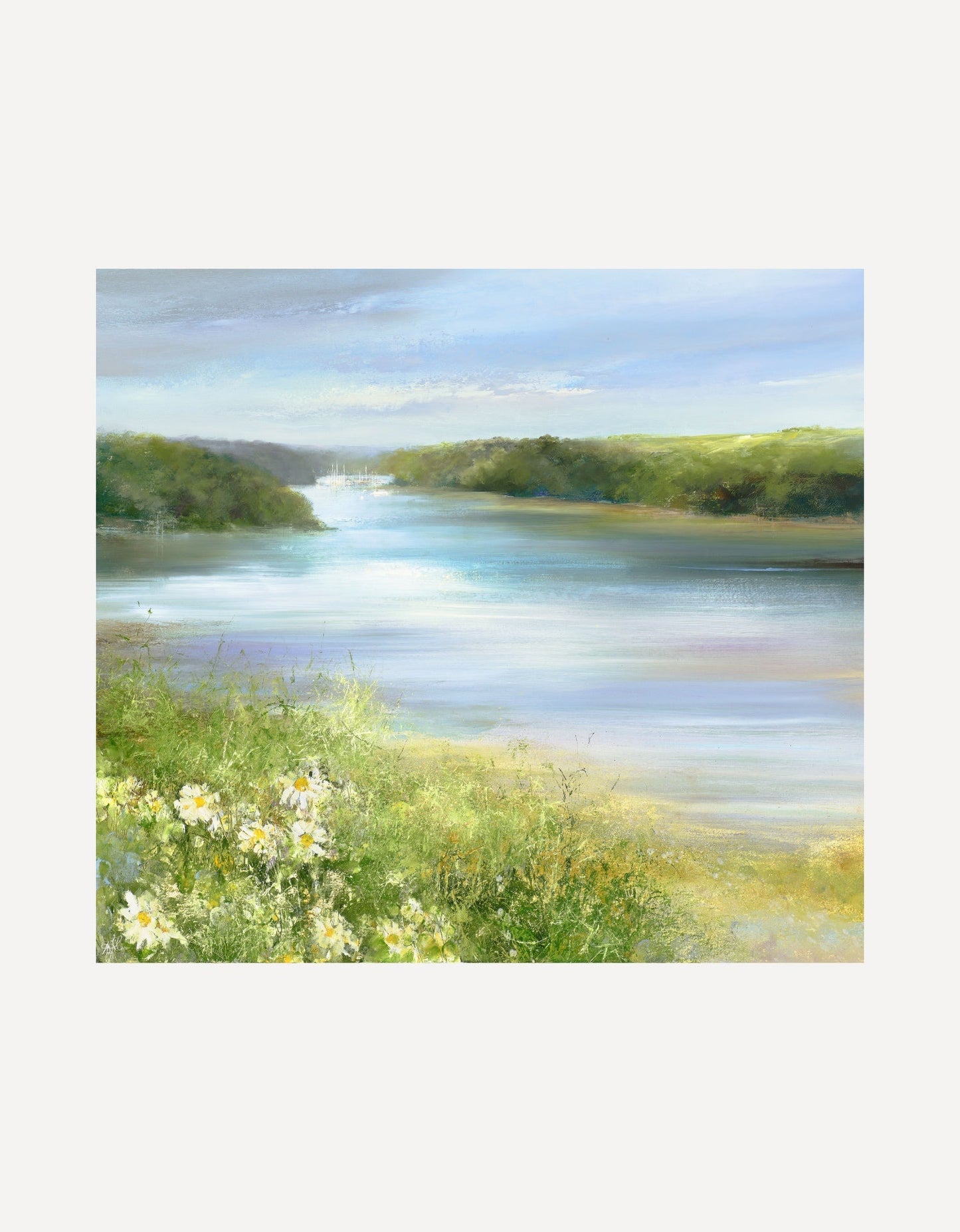 A Quiet Day, Mylor Creek - Amanda Hoskin - Beside The Wave