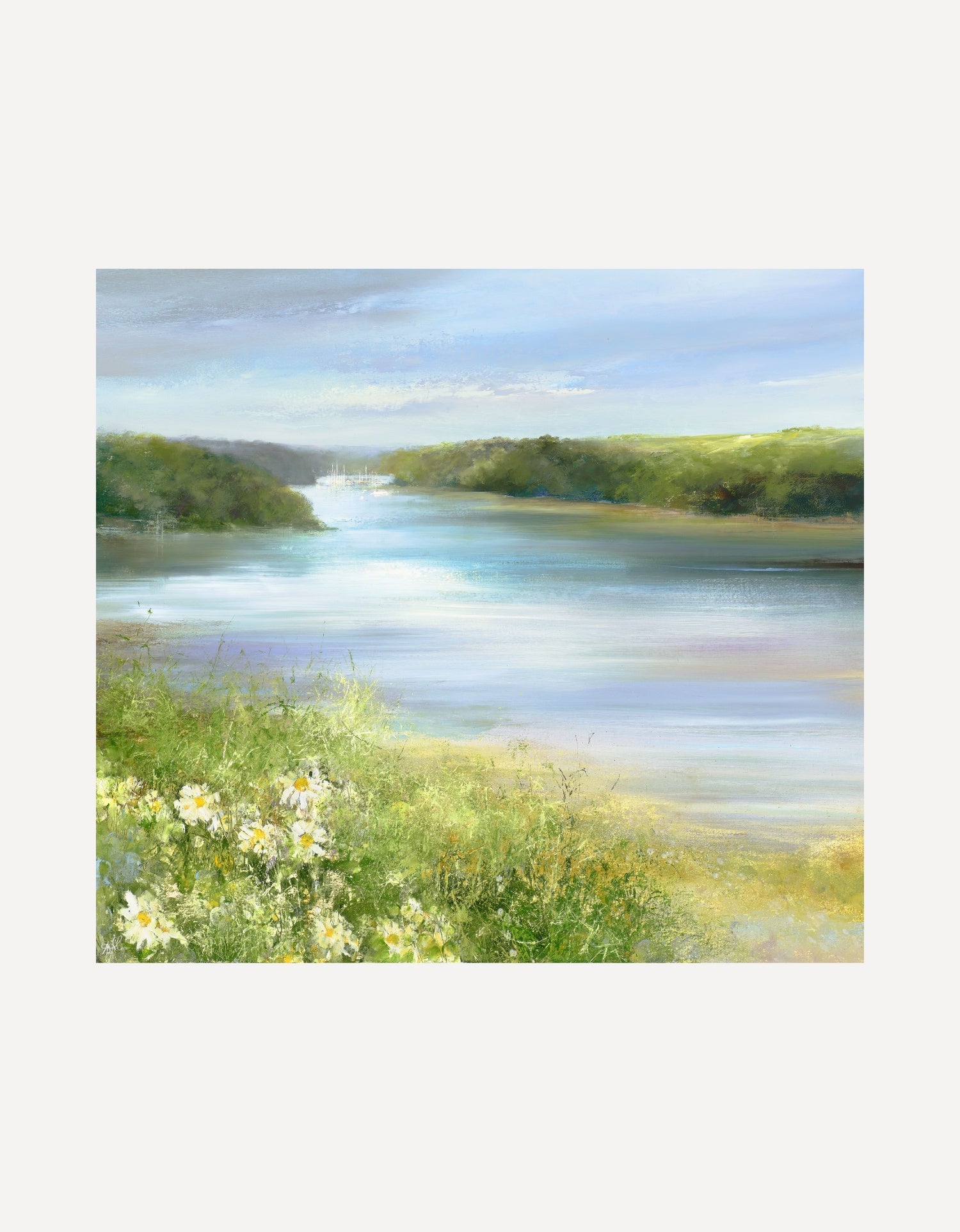 A Quiet Day, Mylor Creek - Amanda Hoskin - Beside The Wave