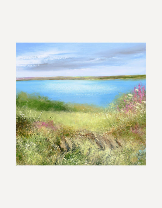 Across the Fields to St Just from Mylor - Amanda Hoskin - Beside The Wave