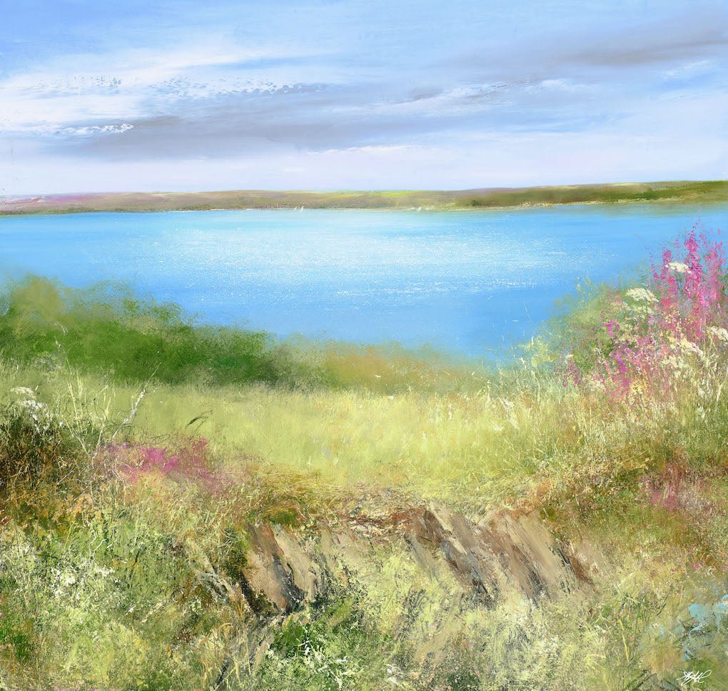 Across the Fields to St Just from Mylor - Amanda Hoskin - Beside The Wave