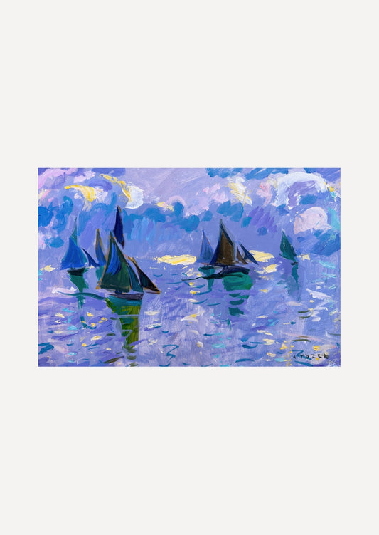 Emerald and Mauve, Cornish Sails