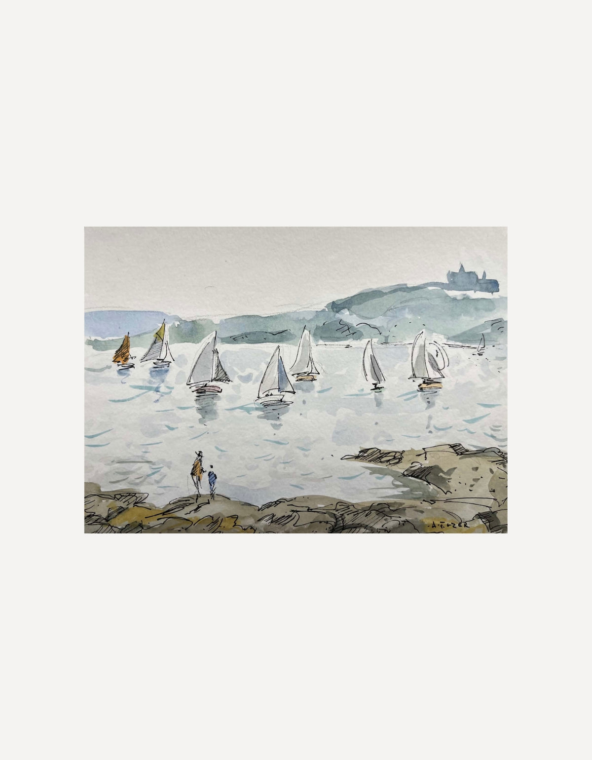 Sails off Castle Cove, St Mawes