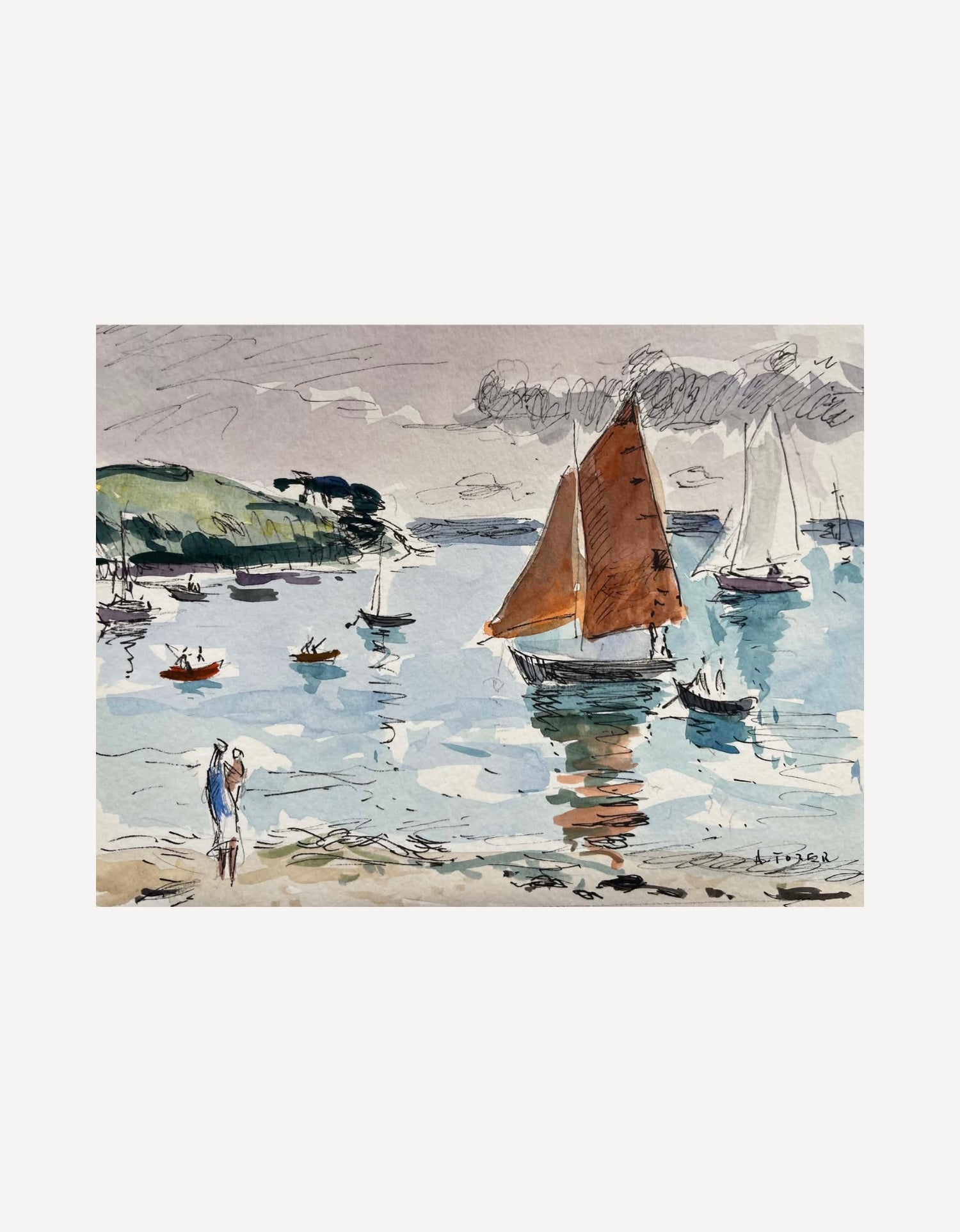 Watching the boats at St Mawes
