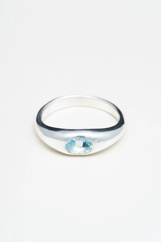 Aquamarine Dew Drop Ring - Naomi Lewis - Beside The Wave