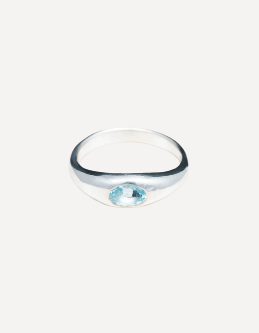 Aquamarine Dew Drop Ring - Naomi Lewis - Beside The Wave