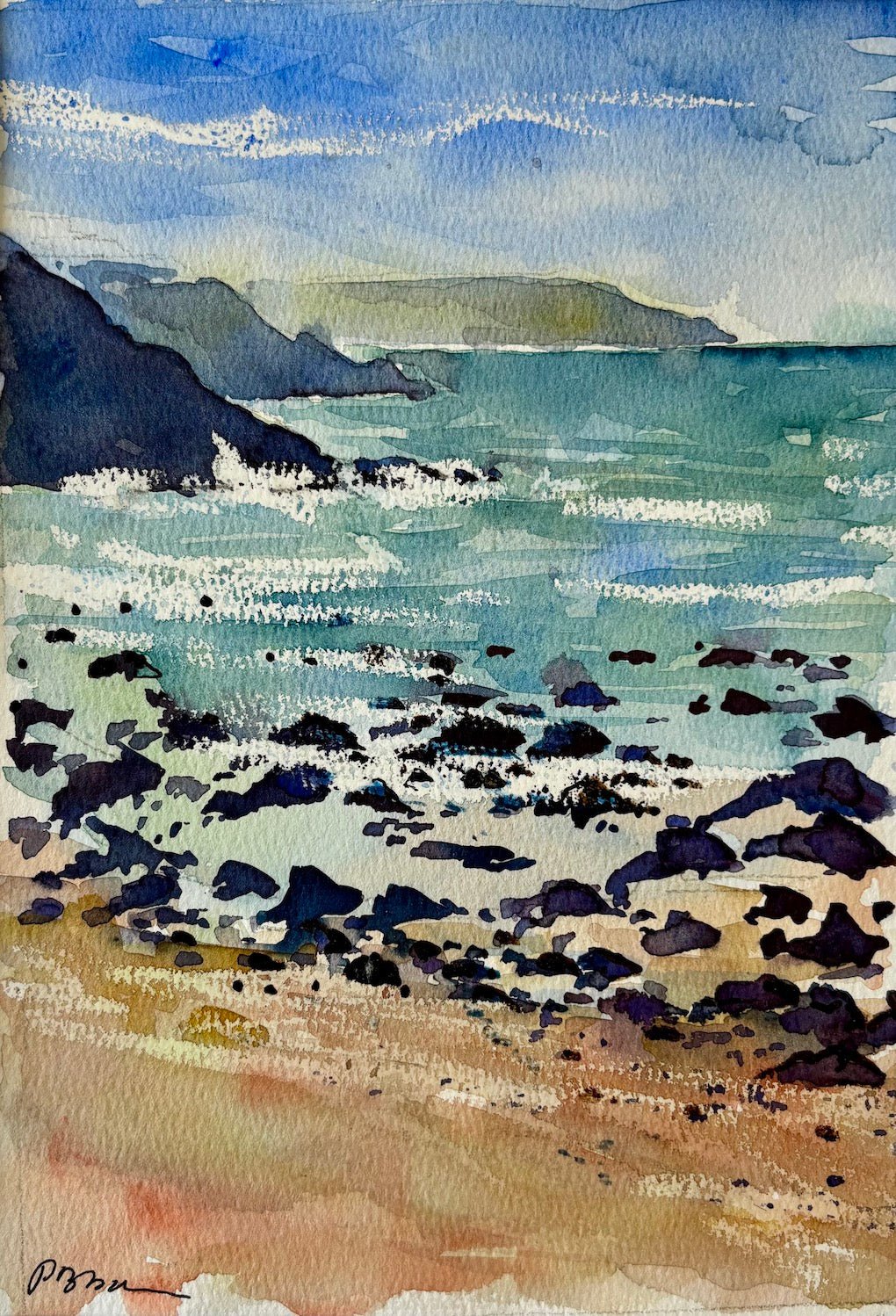 Bassetts Cove Cornwall - Peter Blodau - Beside The Wave