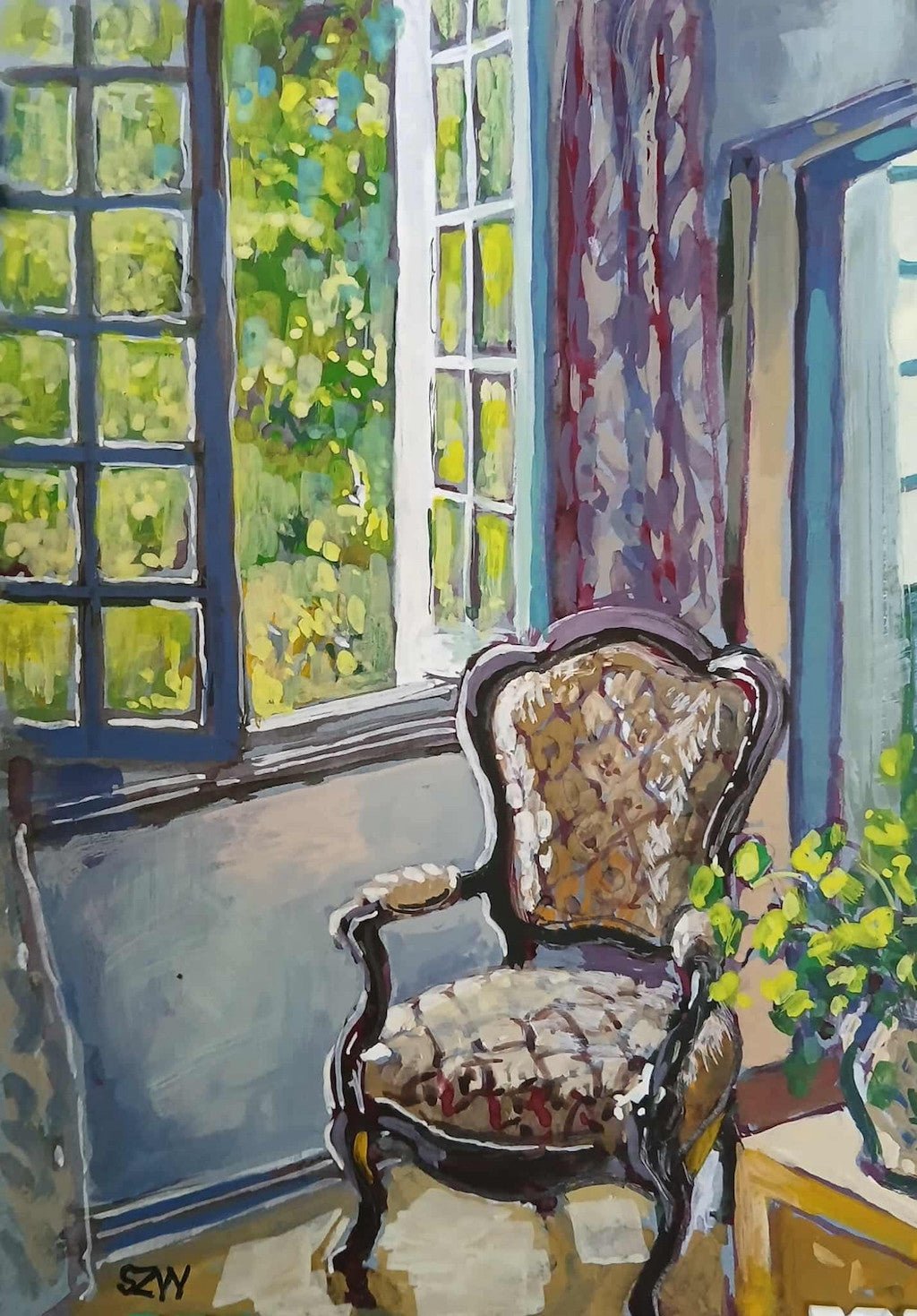 Bedroom Chair - Sarah Wimperis - Beside The Wave